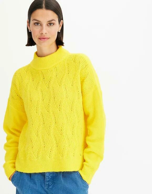 ŻÓŁTY SWETER OVERSIZE