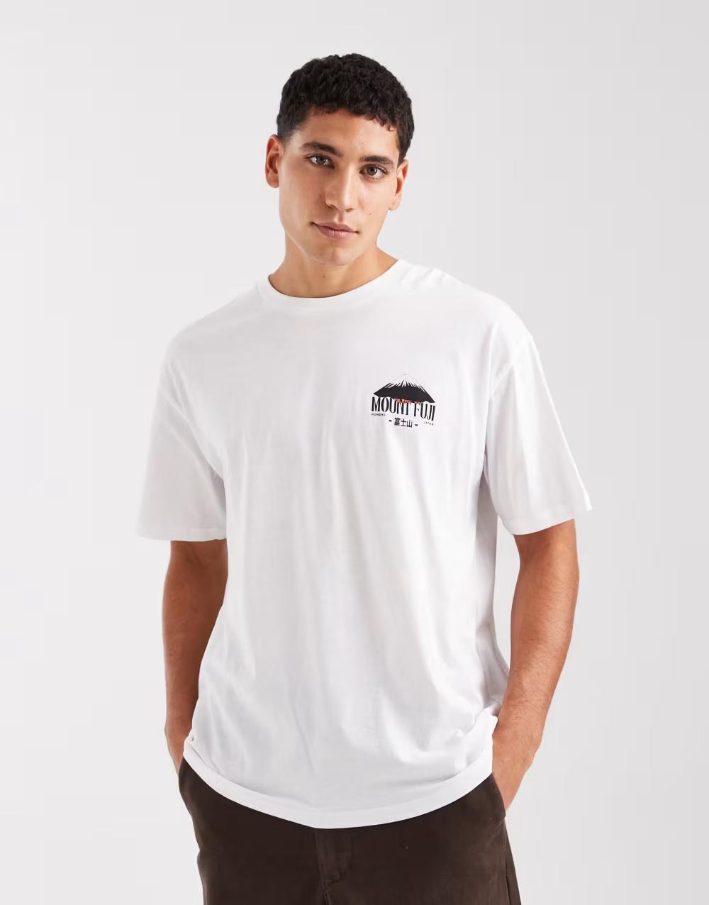 biały t-shirt print