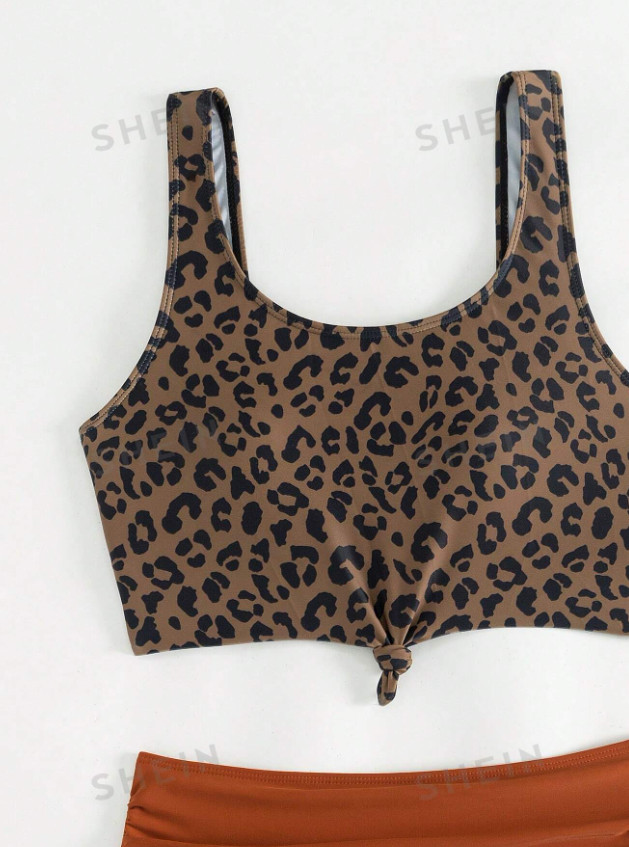 komplet bikini top animal print 