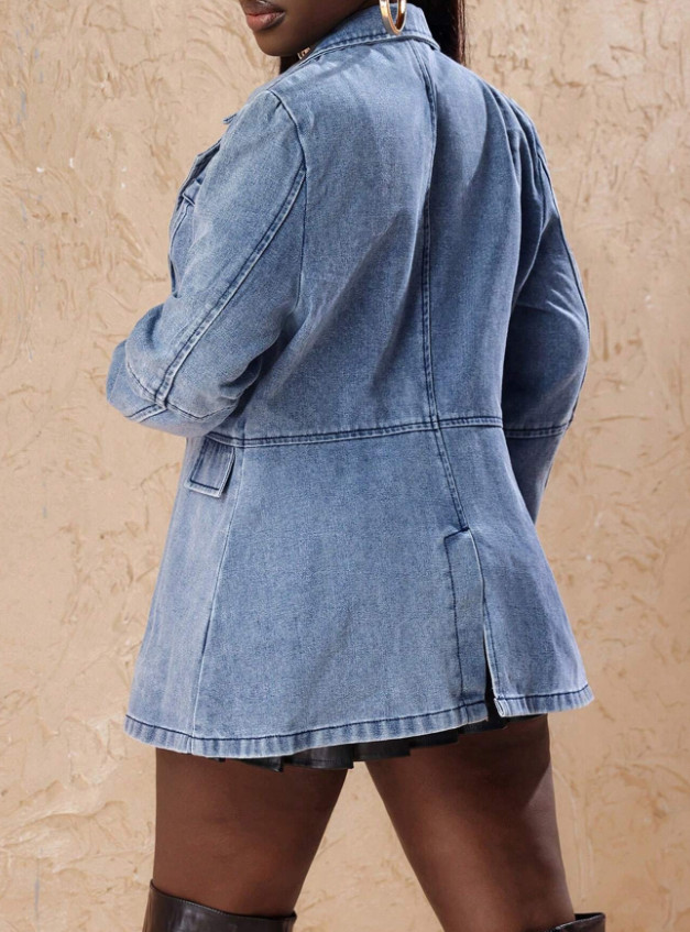 NIEBIESKA KURTKA JEANS 