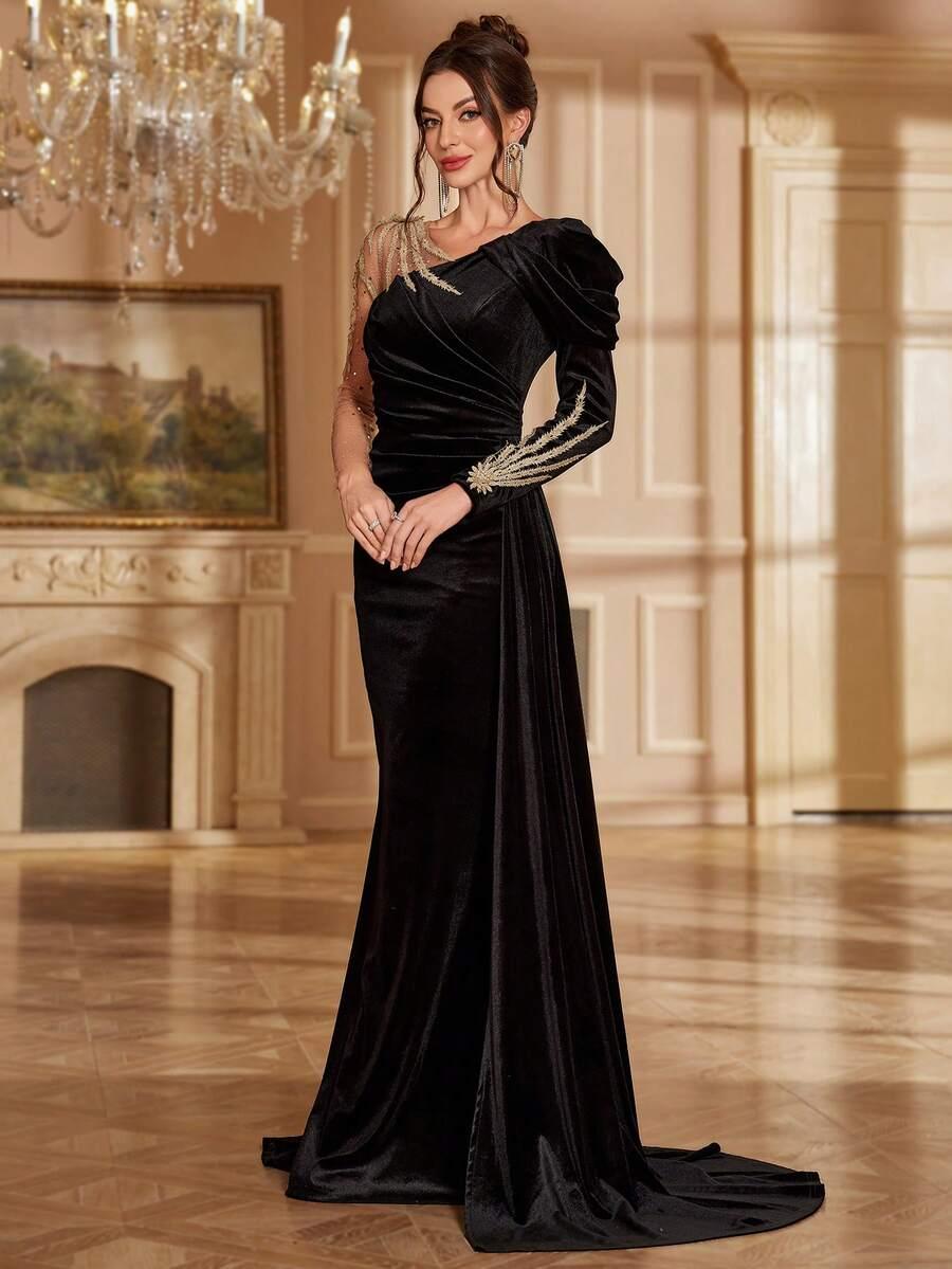 czarna maxi sukienka 
