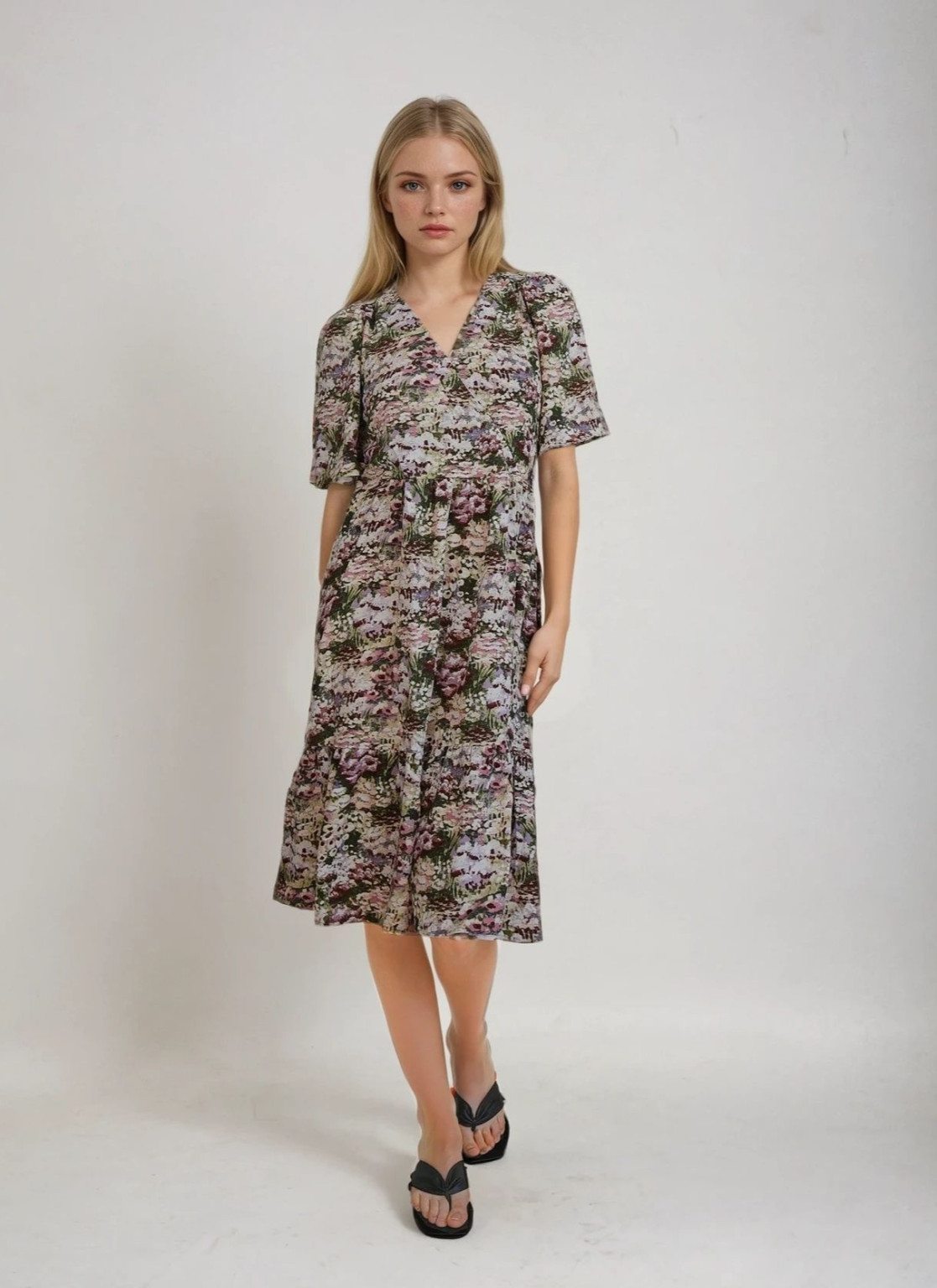 sukienka krótki rękaw print
