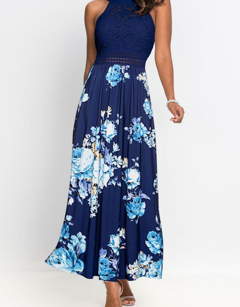 SUKIENKA MAXI W KWIATY