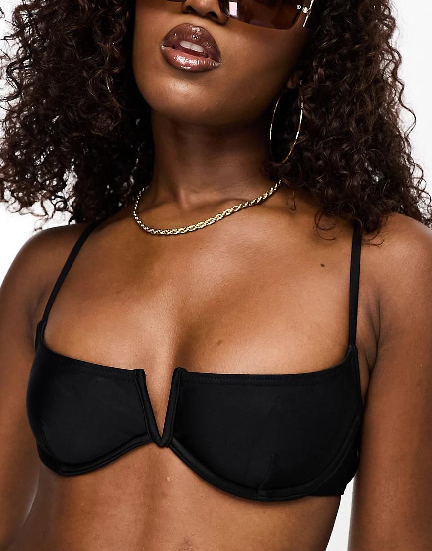 czarna góra od bikini fiszbiny