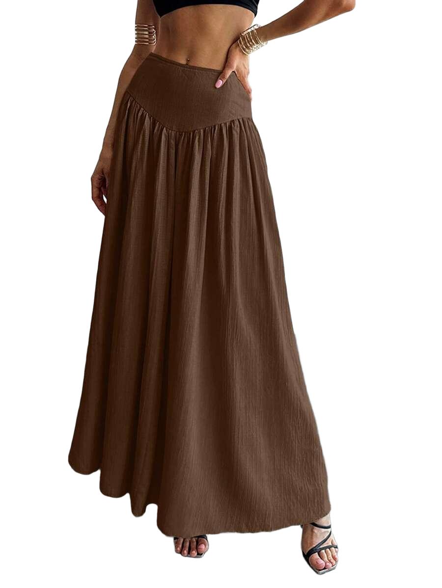 BRĄZOWA SPÓDNICA MAXI