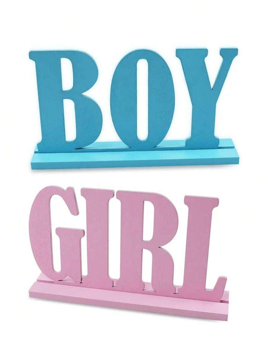 DREWNIANY NAPISZ BOY GIRL 