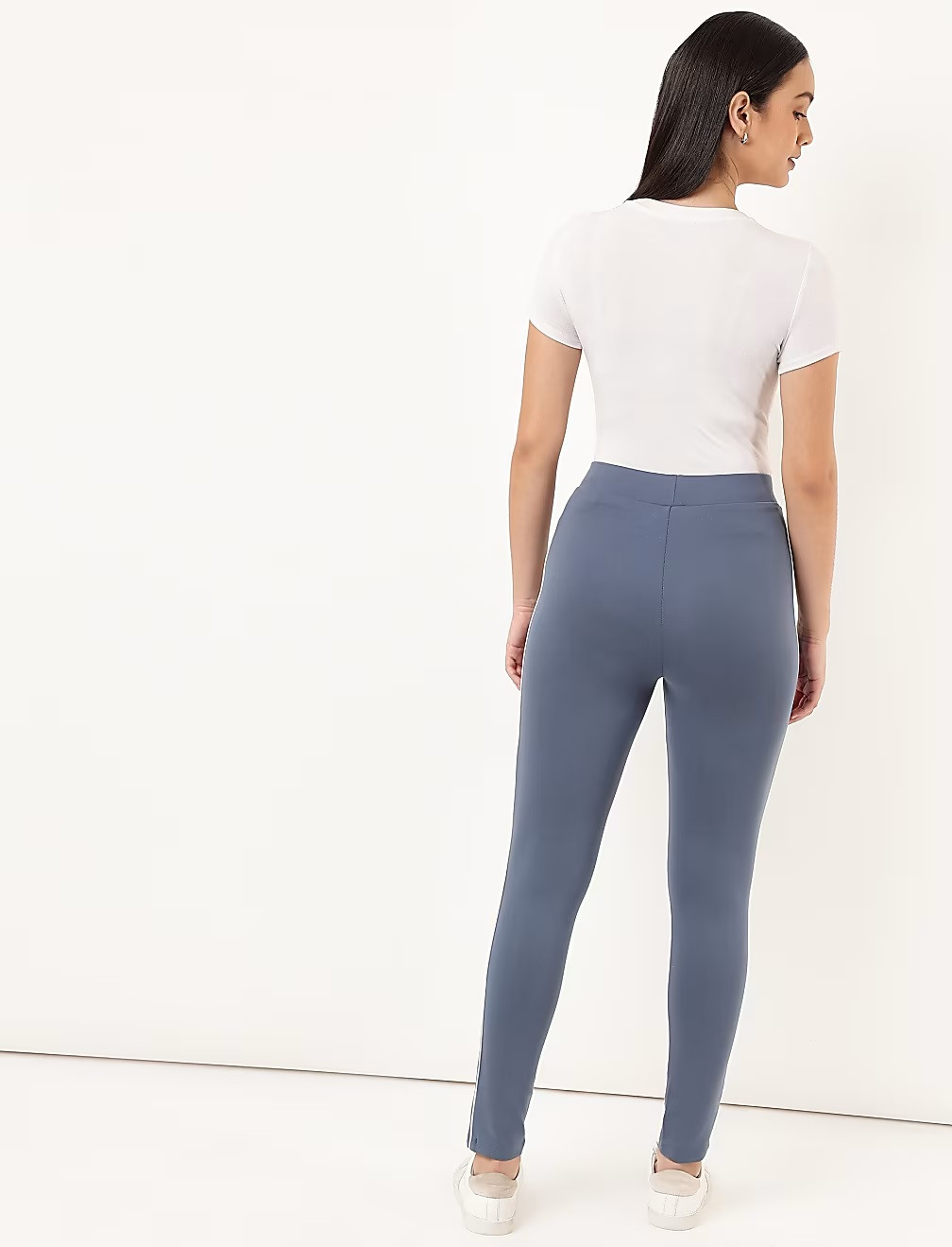 NIEBIESKIE LEGGINSY LAMPASY T59-4968K-BE