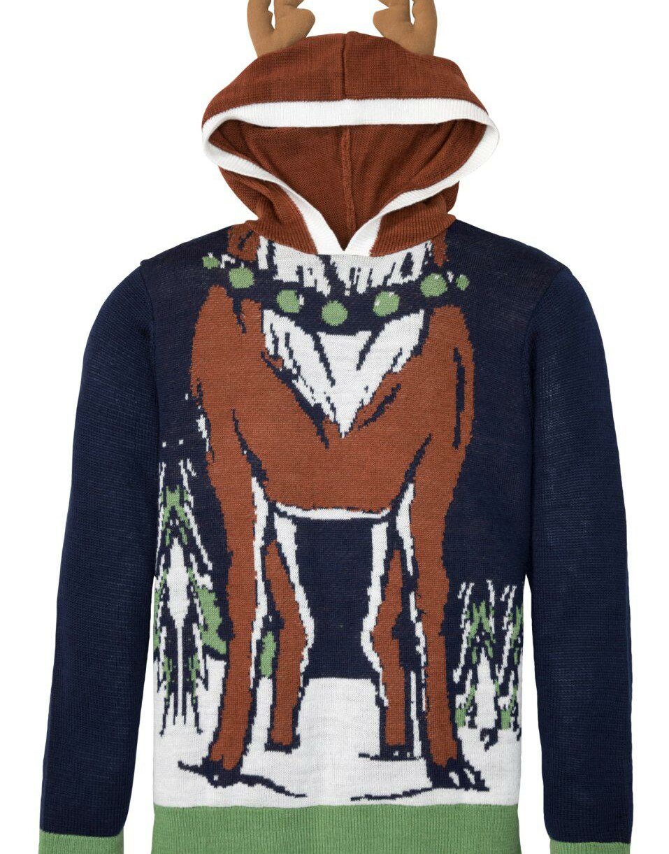 SWETER Z KAPTUREM  MOTYW ŚWIĄTECZNY
