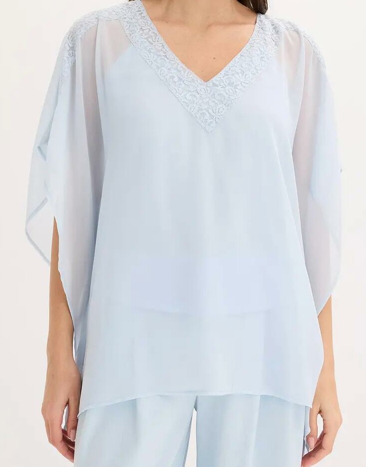 TUNIKA DAMSKA PLUS SIZE DEKOLT V RĘKAW 3/4