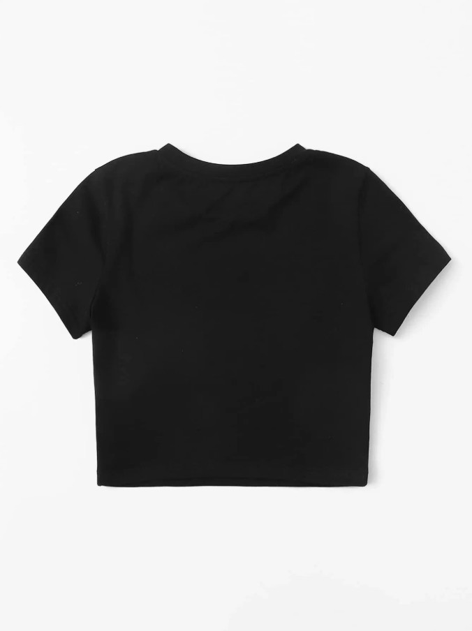czarny top print