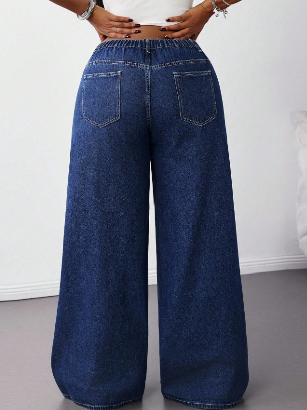 niebieskie SPODNIE JEANS 
