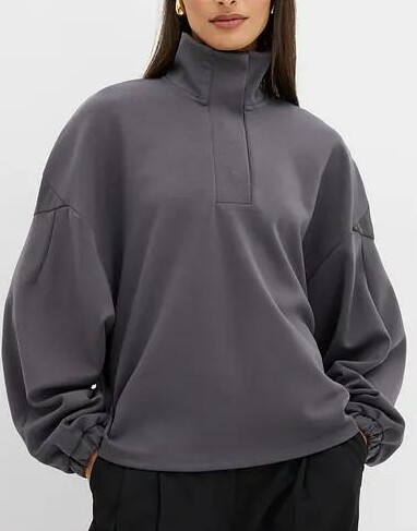 BLUZA OVERSIZE Z KOŁNIERZEM 