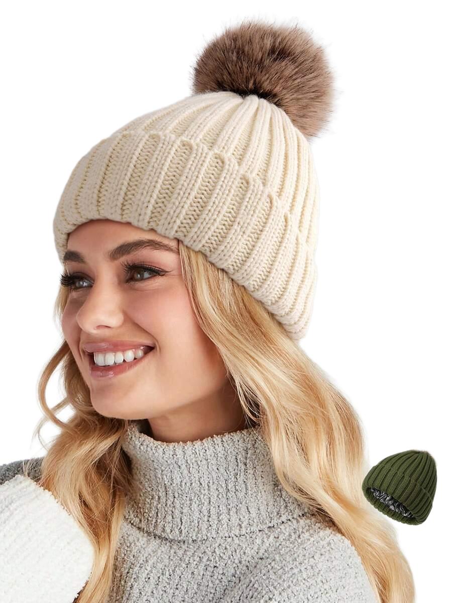 beżowa czapka beanie