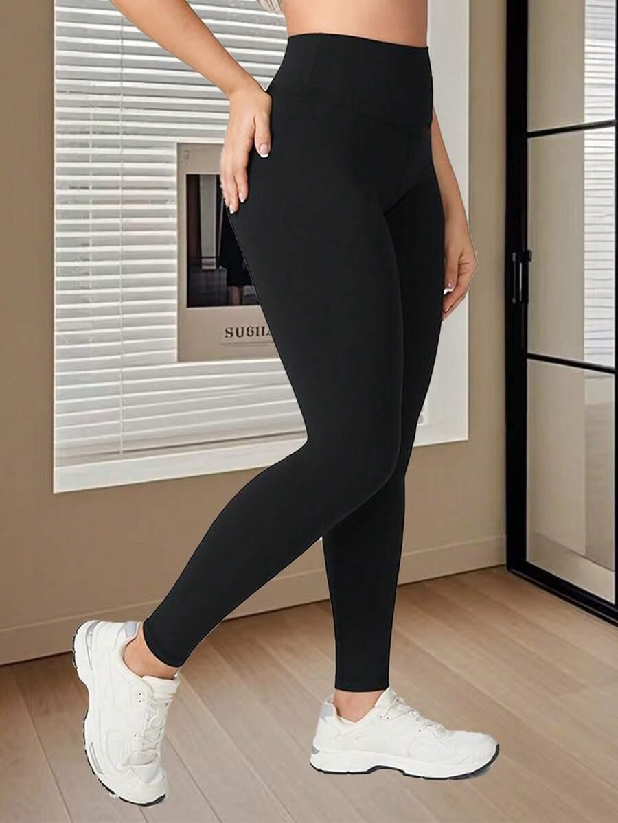 czarne klasyczne legginsy