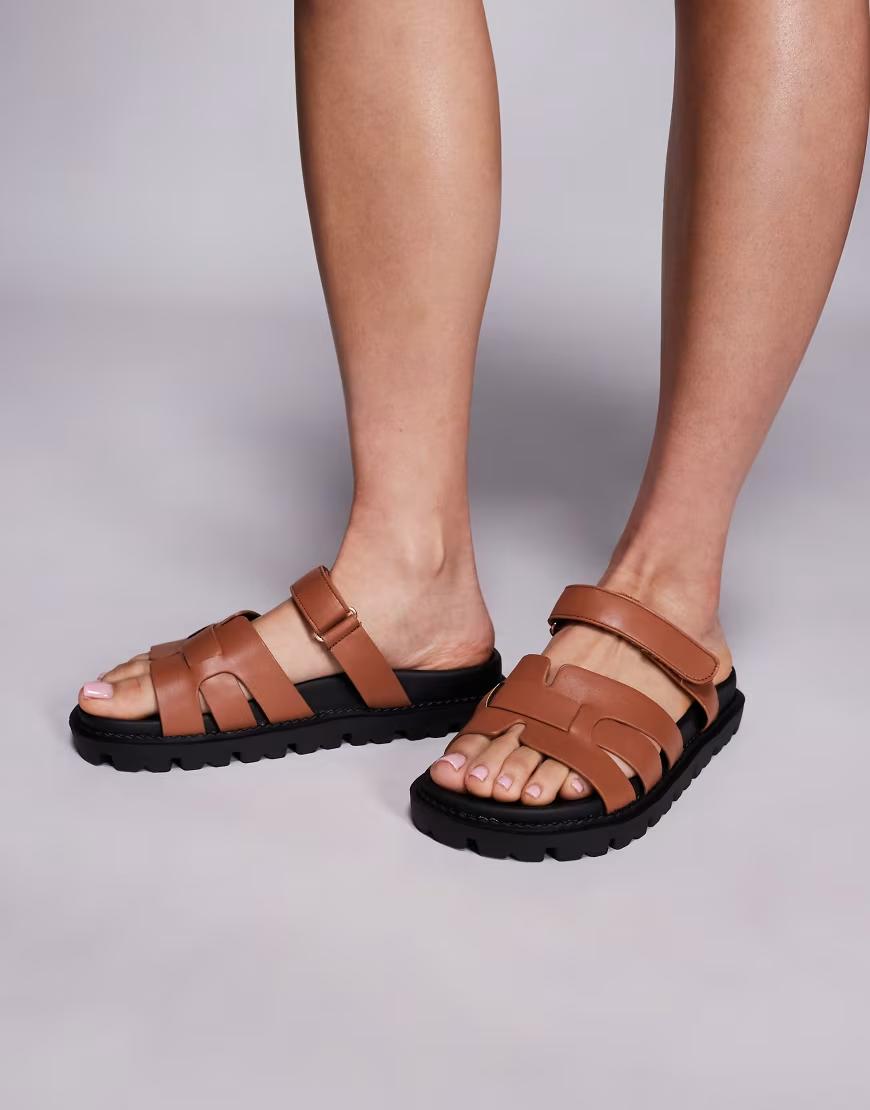 BRĄZOWE KLAPKI CASUAL