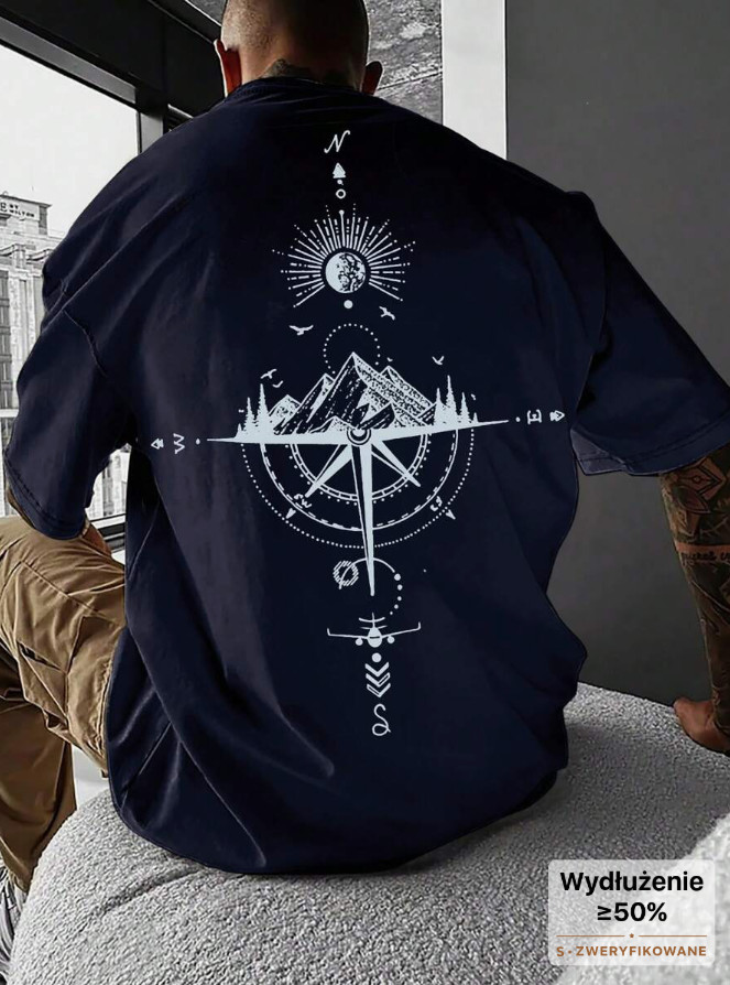 T-SHIRT MĘSKI Z NADRUKIEM