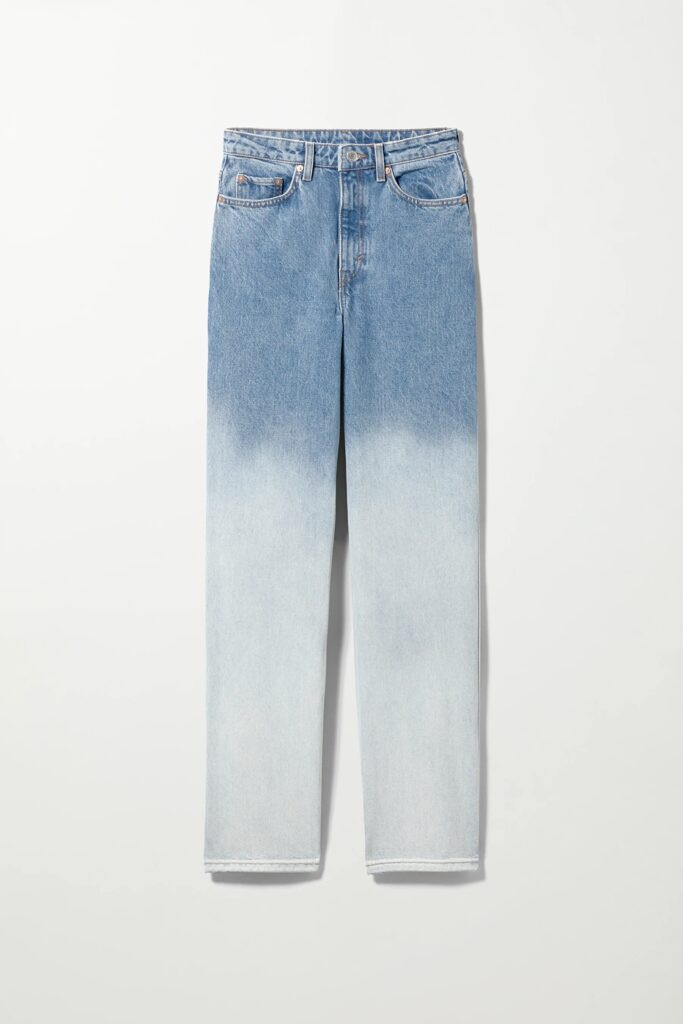 PROSTE SPODNIE JEANS OMBRE