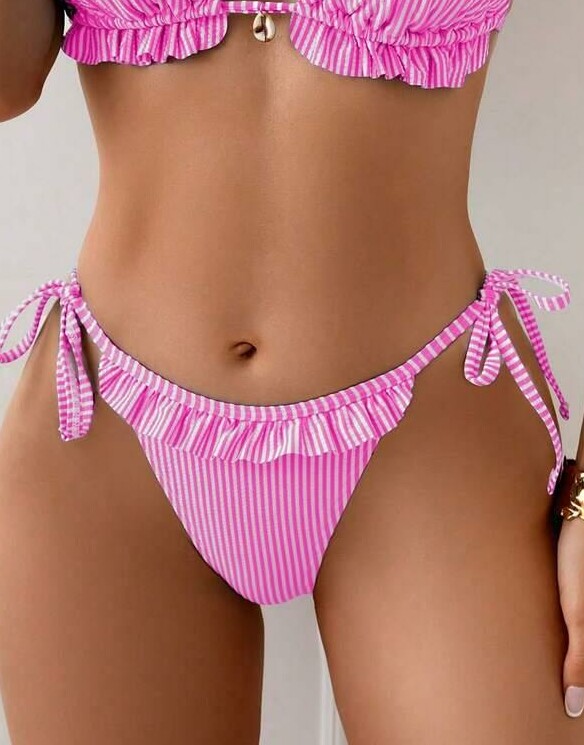 dół od bikini w paski