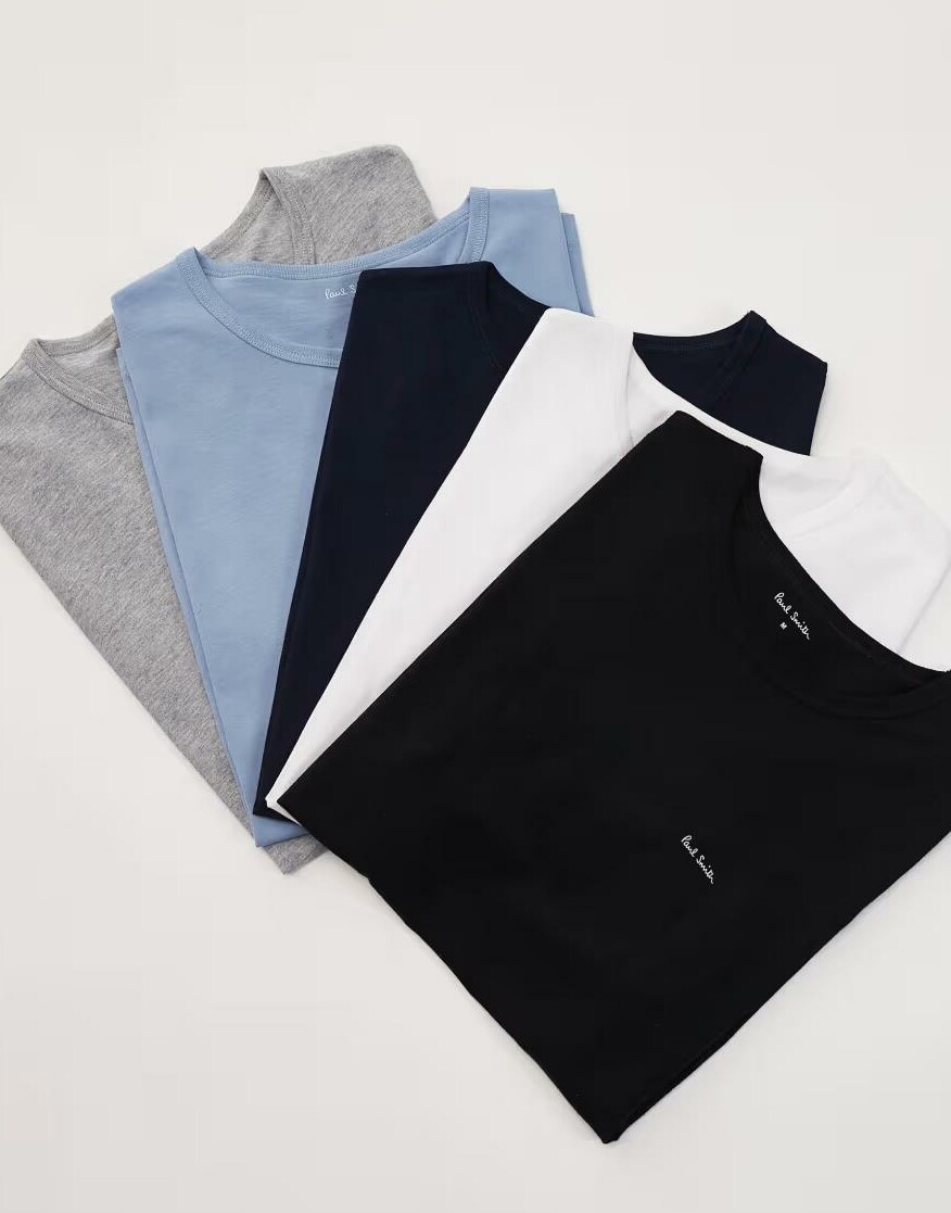 klasyczny t-shirt okrągły dekolt logo 4-pack
