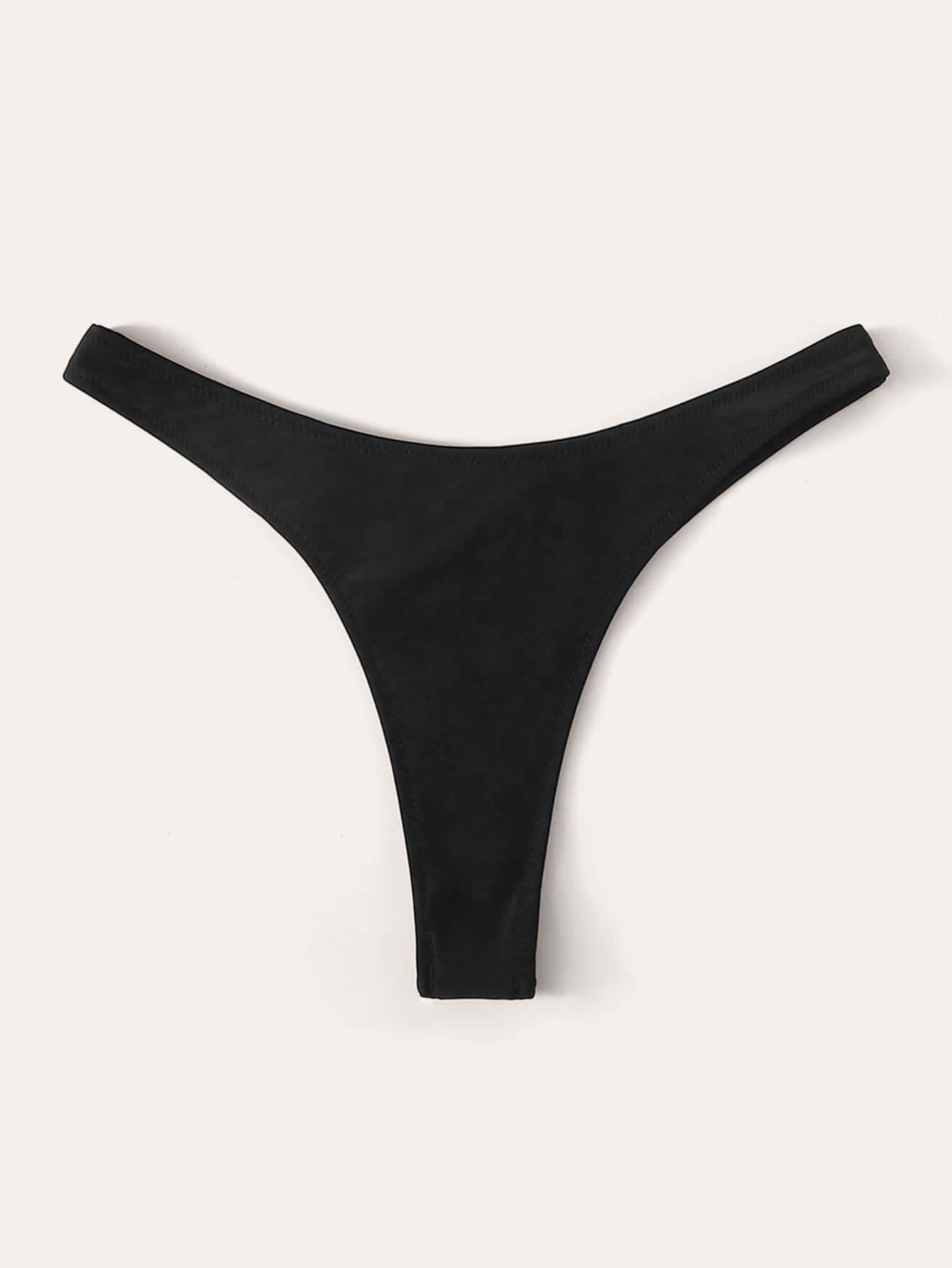 CZARNY DÓŁ OD BIKINI TEKSTURA 