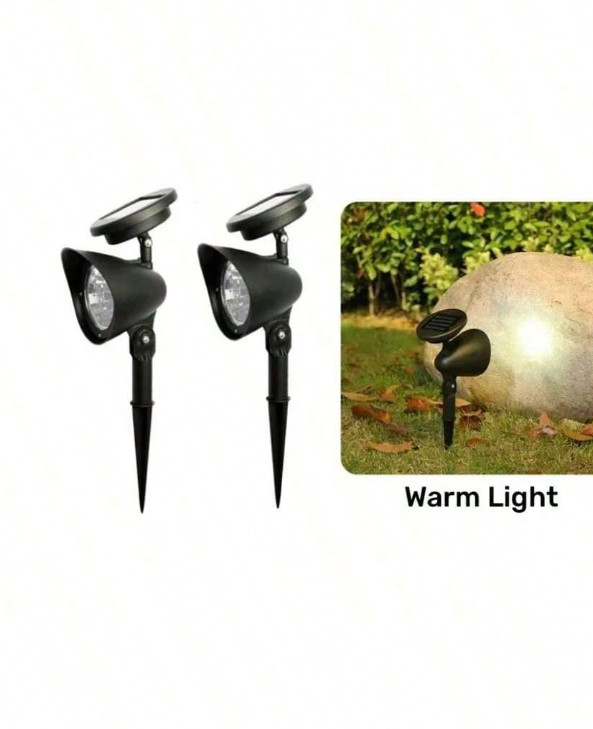 czarna lampa wbijana 2-pack