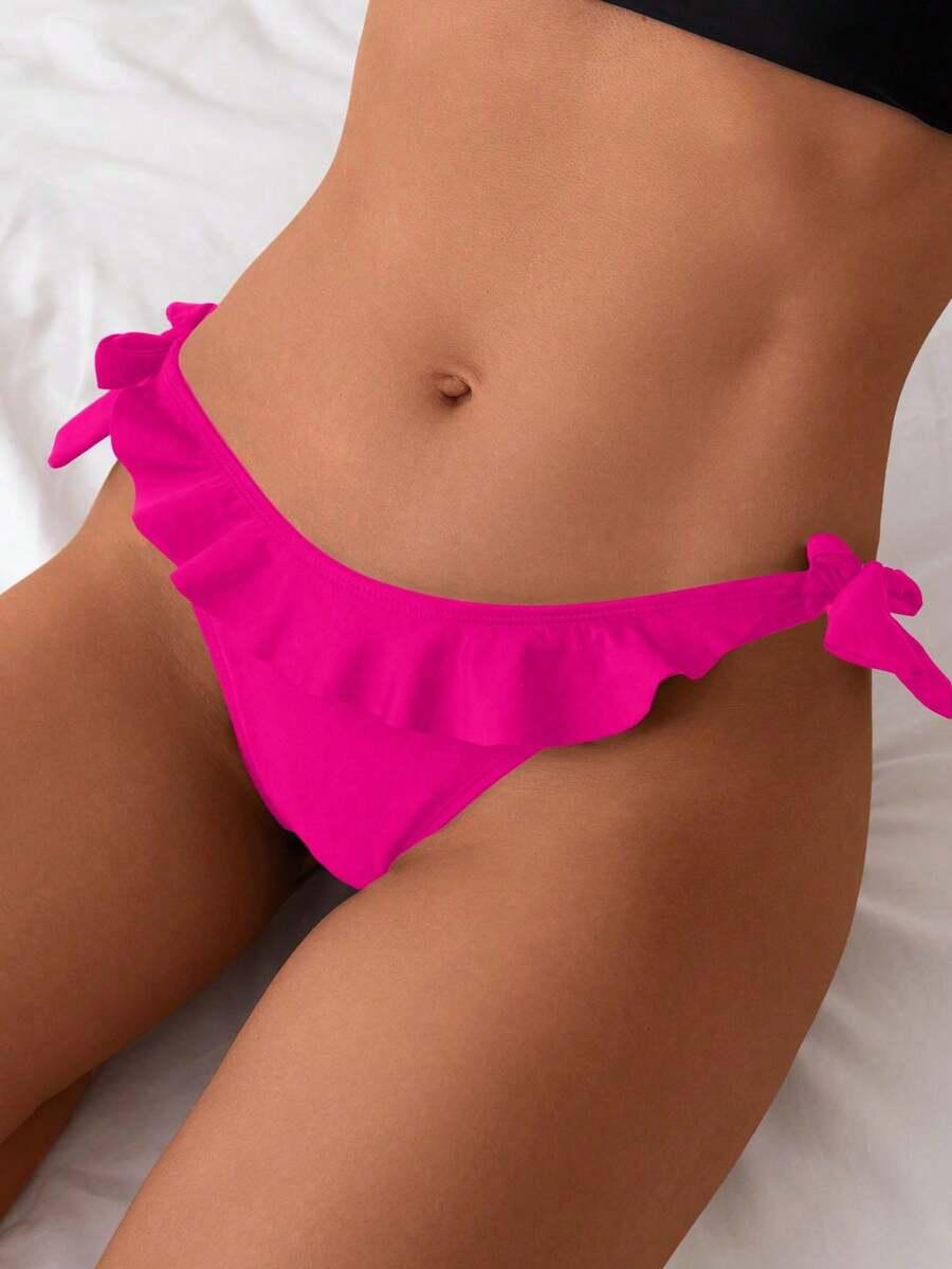 różowy dół od bikini