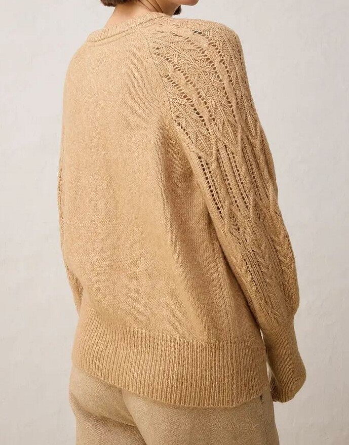 SWETER DAMSKI PLUS SIZE LUŹNY OKRĄGŁY DEKOLT WEŁNIANY DO BIODER