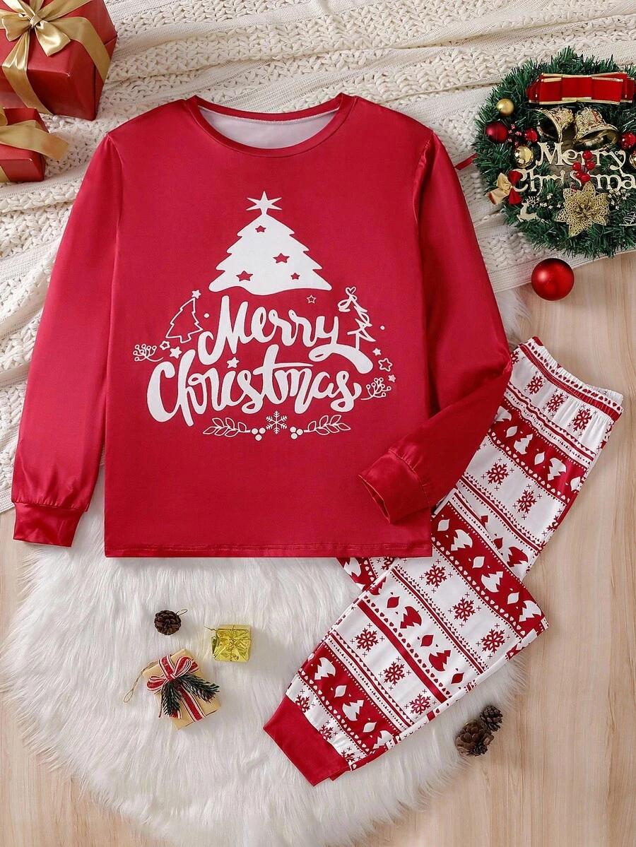 ŚWIĄTECZNA PIŻAMA MERRY CHRISTMAS KOMPLET BLUZKA SPODNIE