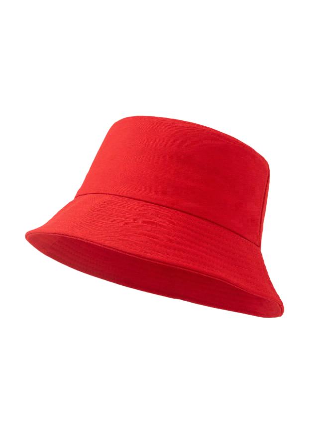 czerwony KAPELUSZ BUCKET