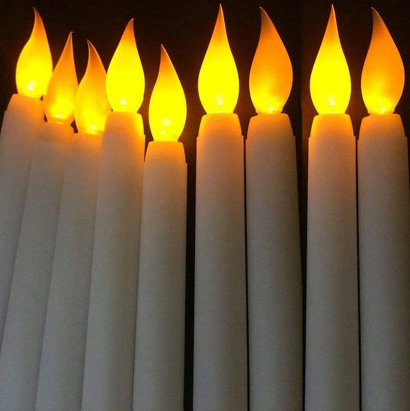 BIAŁA ŚWIECA LED 12SZT