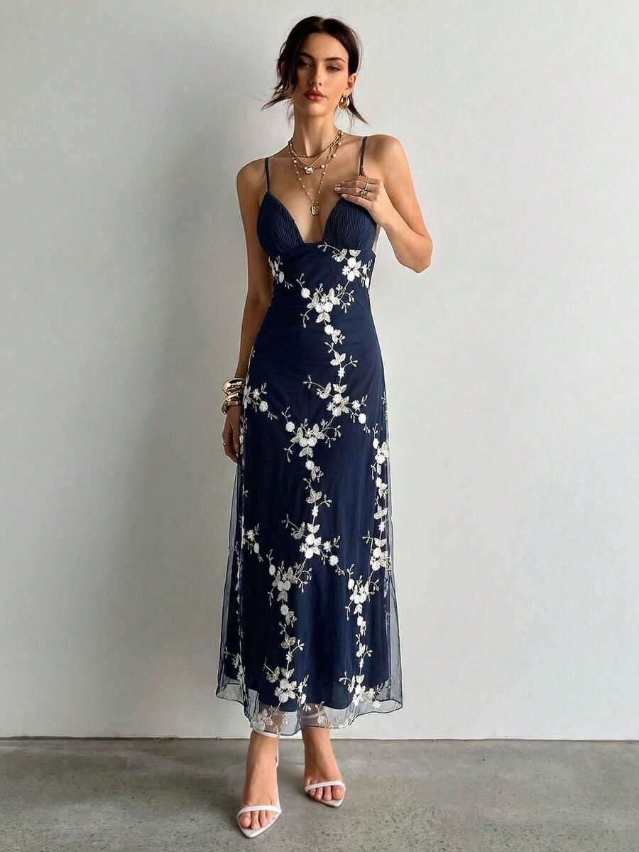 maxi sukienka v-neck print