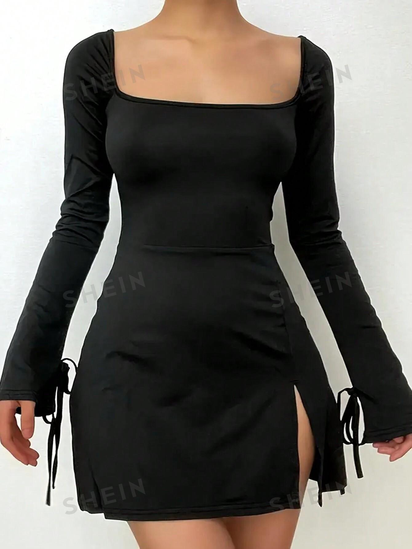CZARNA MINI SUKIENKA