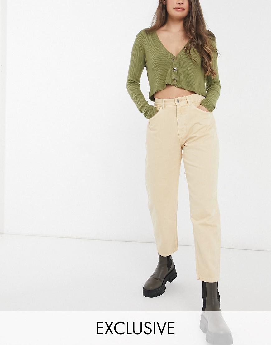 ŻÓŁTE SPODNIE JEANS 
