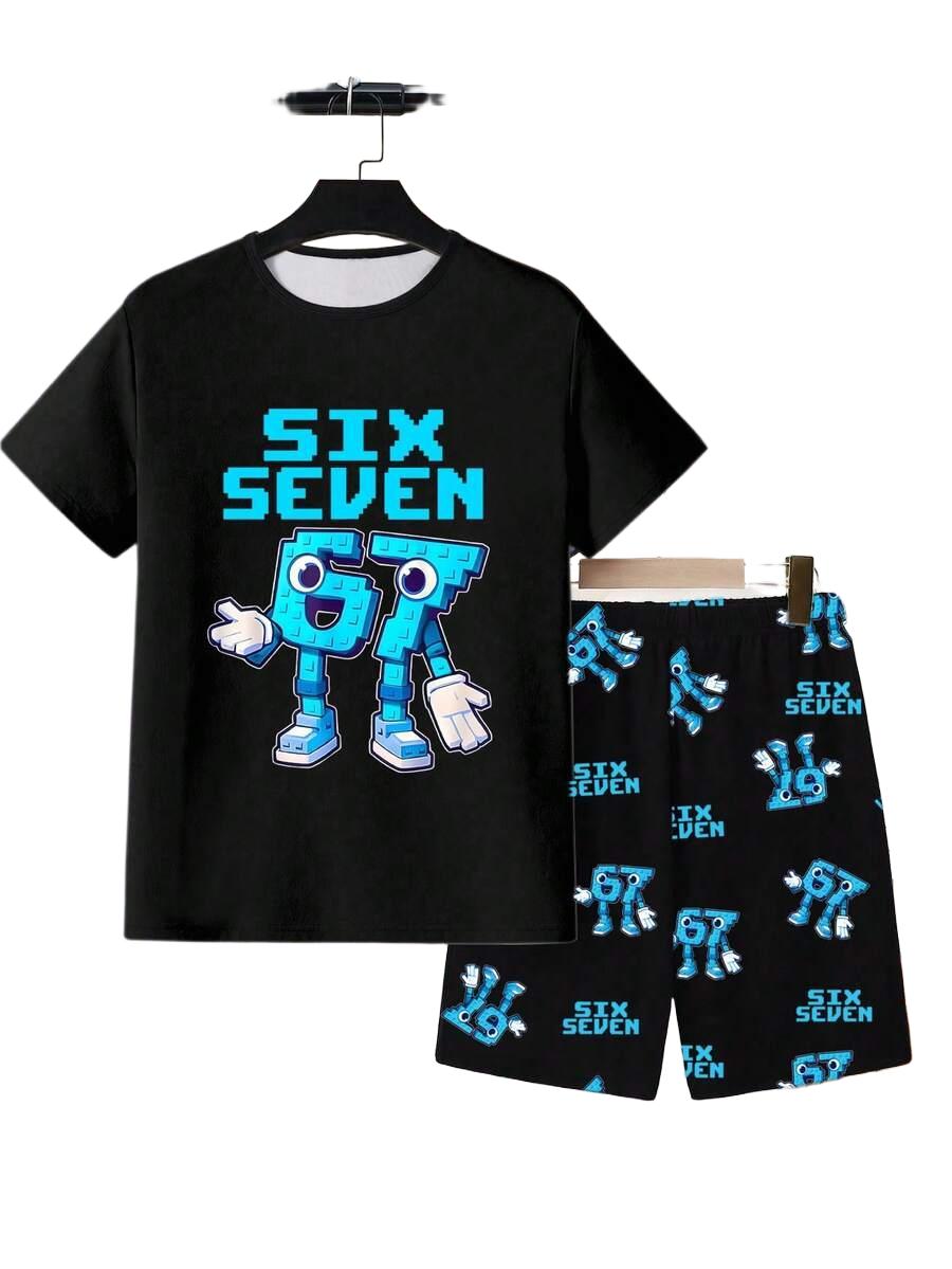 t-shirt spodenki piżama komplet