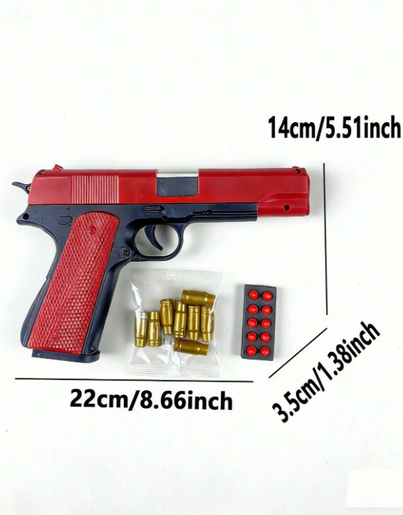 czerwony pistolet na kulki 