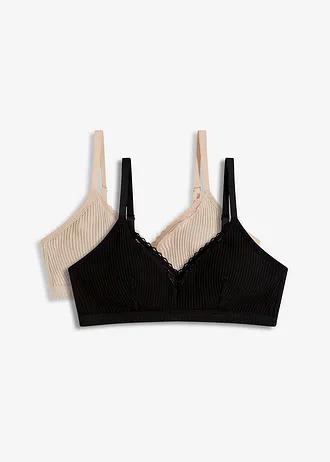 BIUSTONOSZ BRALETTE Z BAWEŁNY ORGANICZNEJ 2 SZT