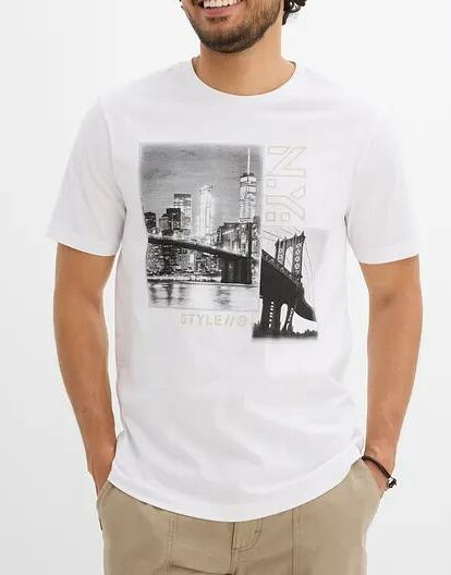 T-SHIRT MĘSKI Z NADRUKIEM