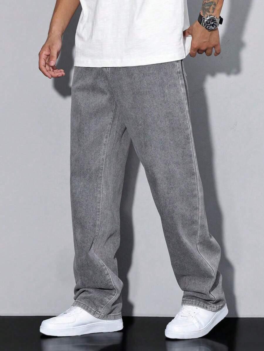 szare spodnie jeans