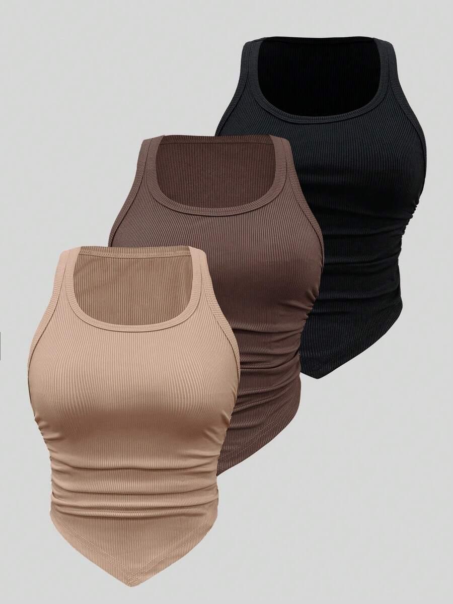 Marszczone topy 3-pack