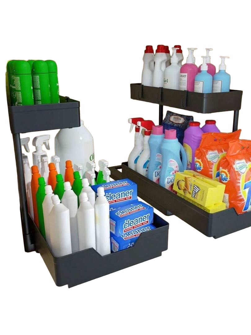 CZARNY ORGANIZER DO DETERGENTÓW