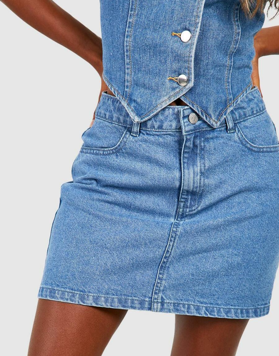  MINI SPÓDNICA JEANS KIESZONKI