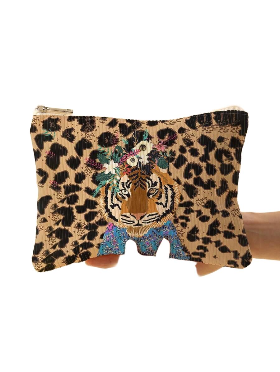 kosmetyczka animal print zip
