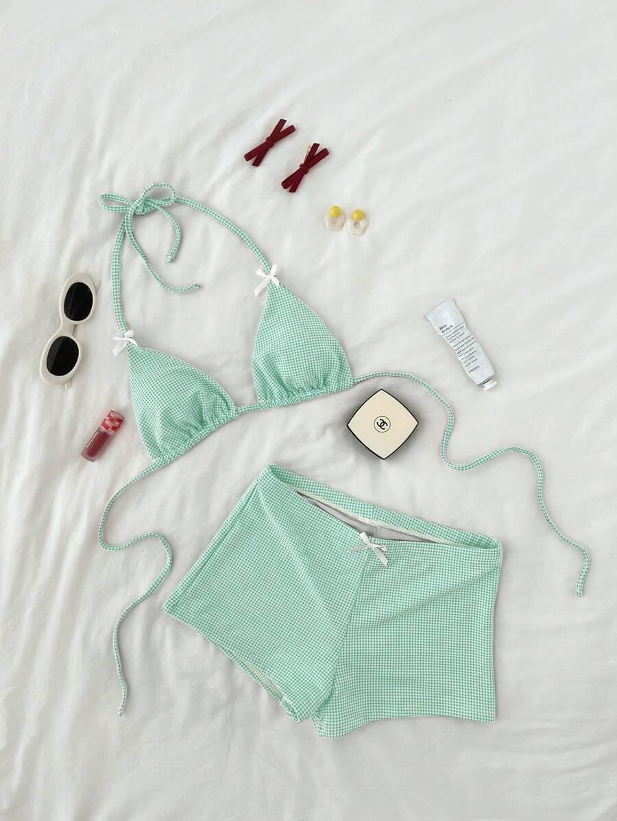 dół od bikini wzór krata