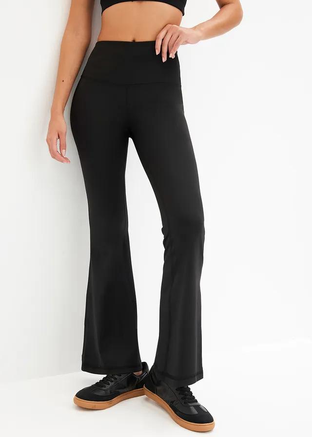 czarne legginsy dzwony