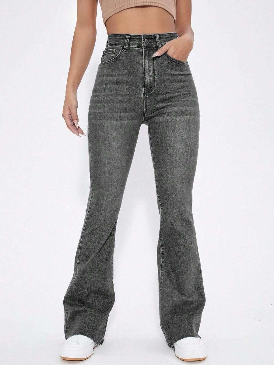SZARE SPODNIE JEANS 