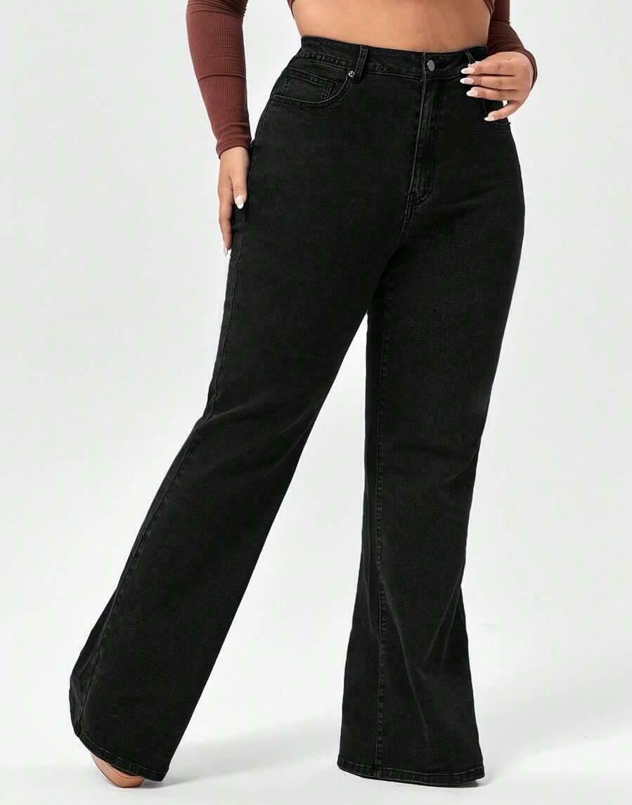 CZARNE SPODNIE JEANS