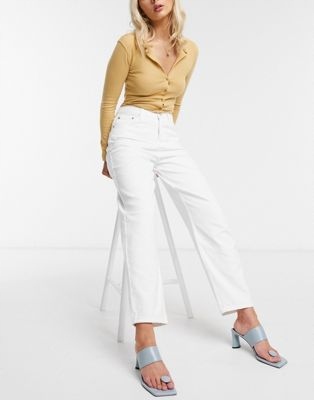 BIAŁE SPODNIE JEANS 