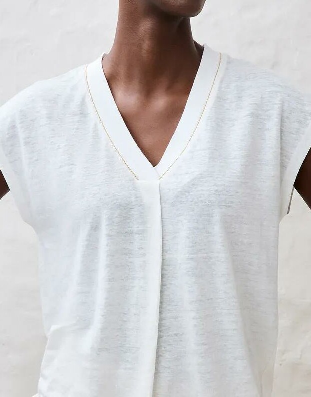T-SHIRT DAMSKI LNIANY DEKOLT V