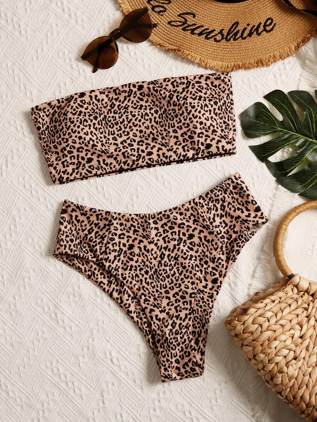 DWUCZĘŚCIOWY STRÓJ KĄPIELOWY ANIMAL PRINT