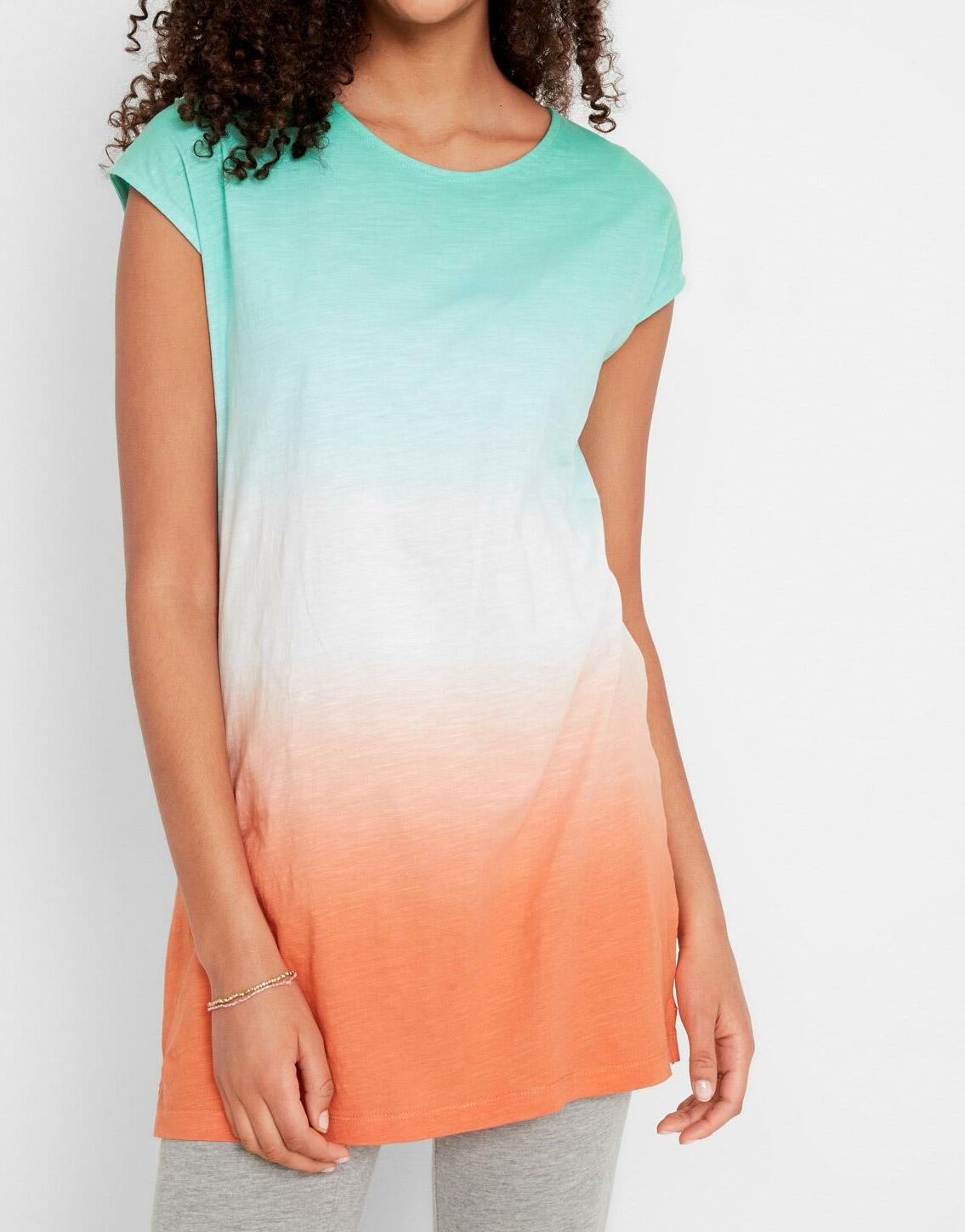BAWEŁNIANY T-SHIRT OMBRE 
